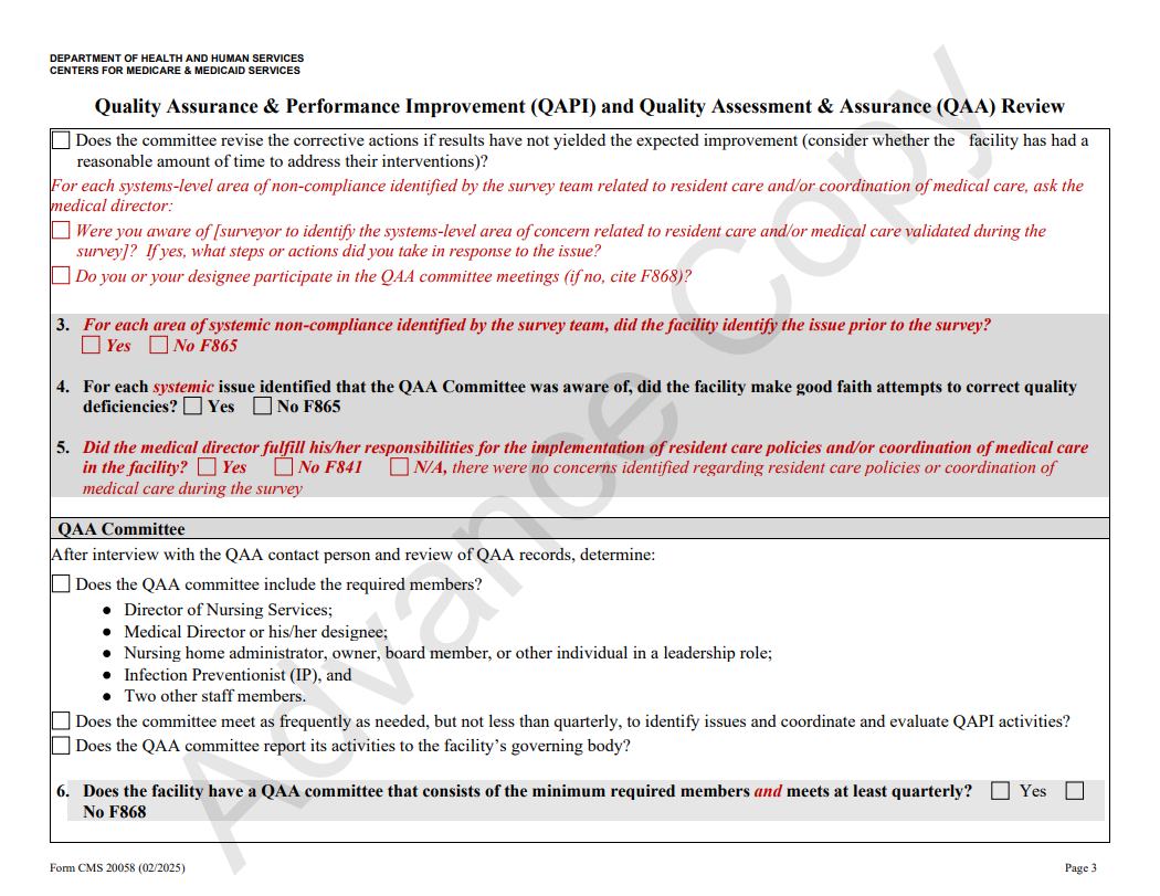 QAPI & QAA Review